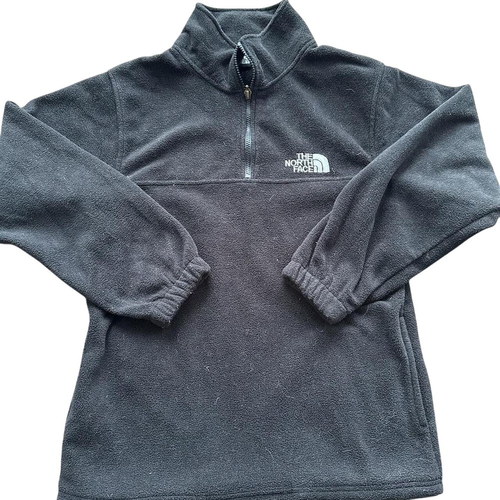 The North Face Quarter Zip Fleece Pullover Men's M Black Gray Jacket